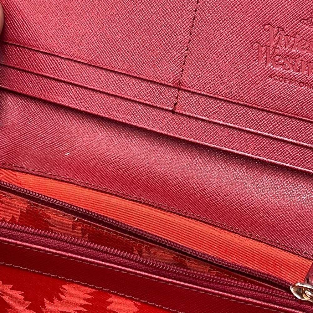 Vivienne Westwood Red & Rose Gold Women's Wallet - Picture 11 of 17